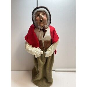 Vintage Byers Choice 1998 Grandma Grandparent Signed Caroler Holiday Doll